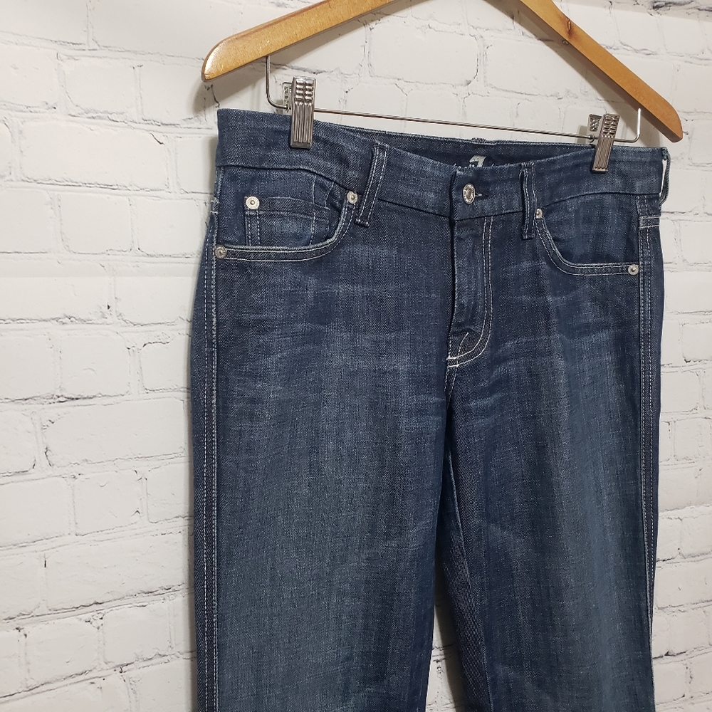 7FAM Sz 28 Vintage "A" Pocket Boot Cut Jeans - Picture 7 of 16